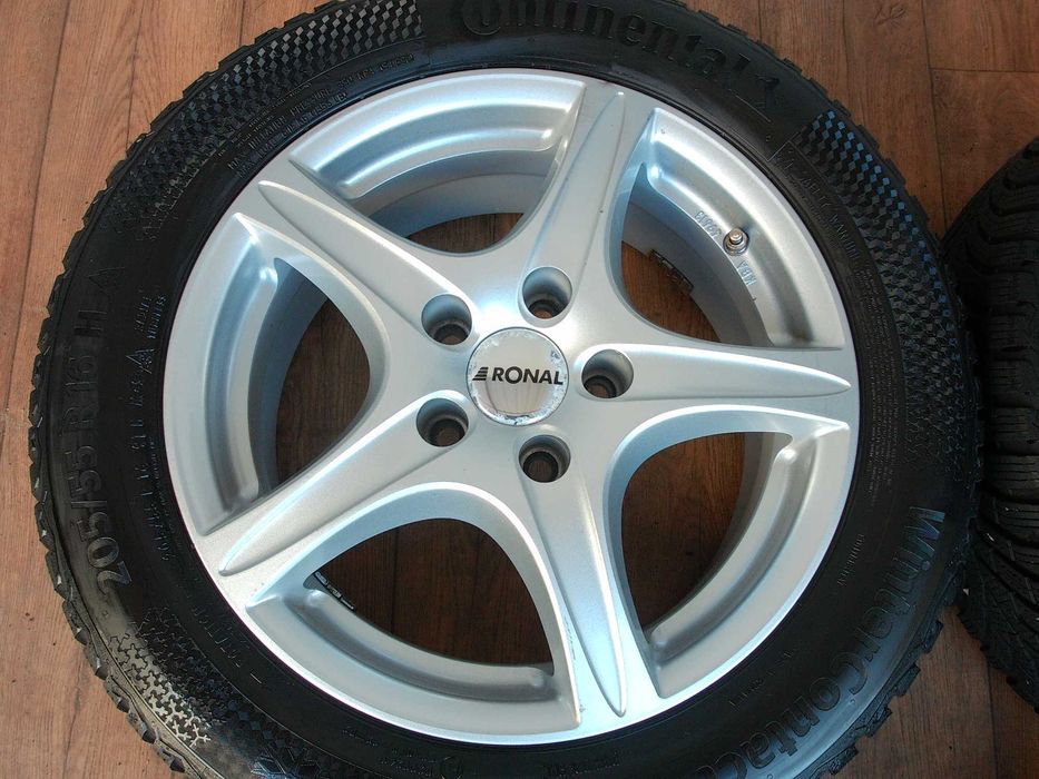 Koła VW skoda Seat Audi 16 5x112 ET45 Continental 205/55/16 zima!