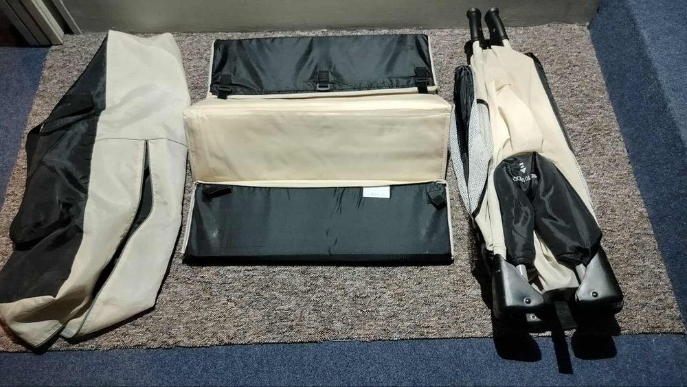 Łóżeczko turystyczne dziecięce kojec materac pościel prześcieradło