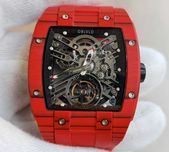 Чоловічий годинник OBLVLO Automatic Tonneau Mechanical Skeleton Sapphi