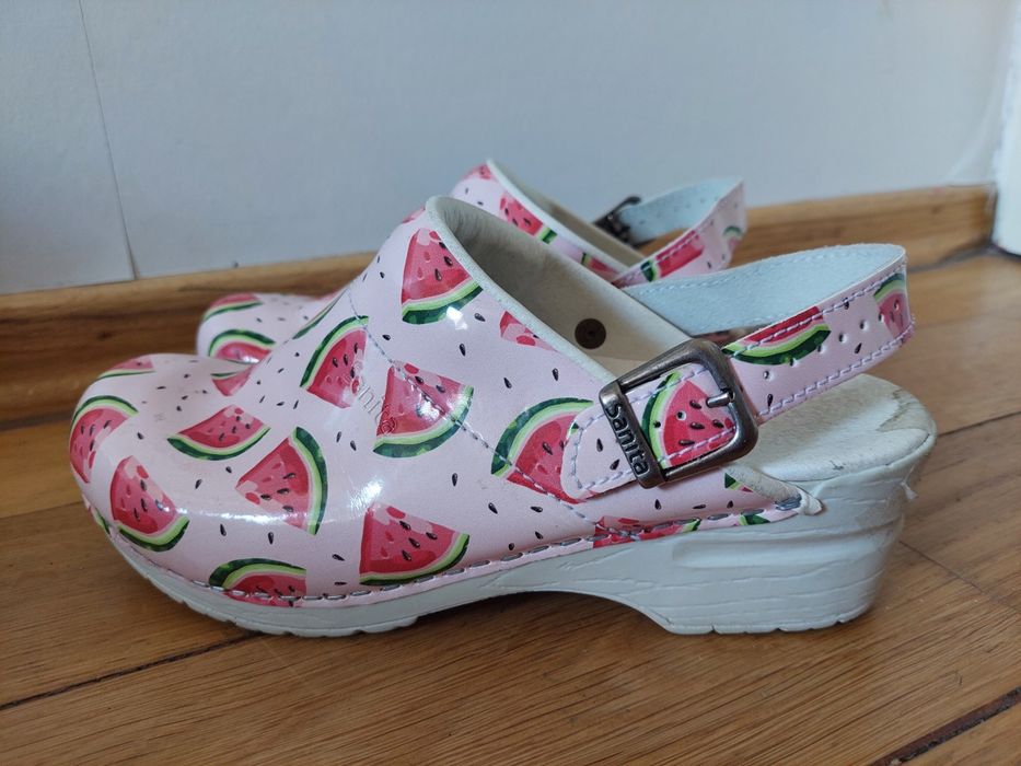 Sanita Damskie buty typu Construction arbuzy watermelon r.37 chodaki d