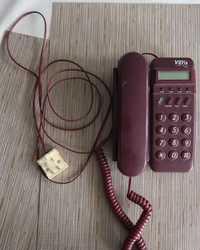 aparat telefoniczny analogowy eris, bordowy