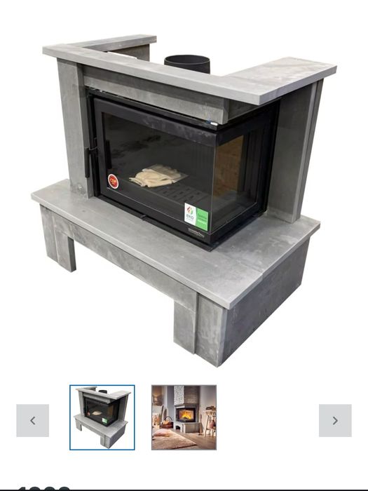 Obudowa do kominka narożna prawa