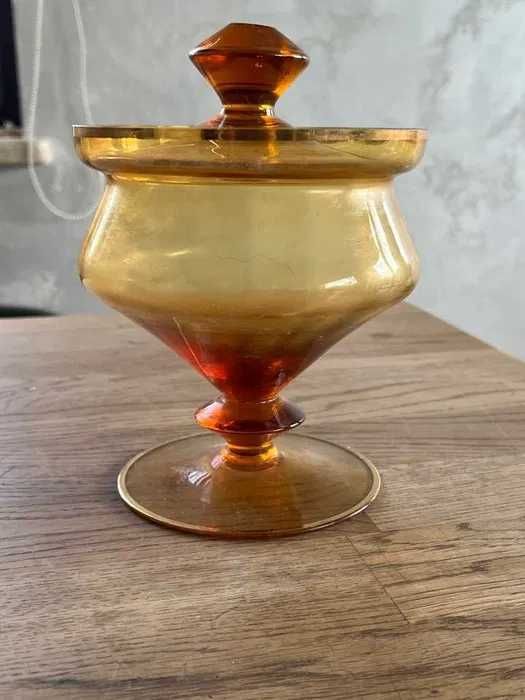 Bombonierka szklana PRL