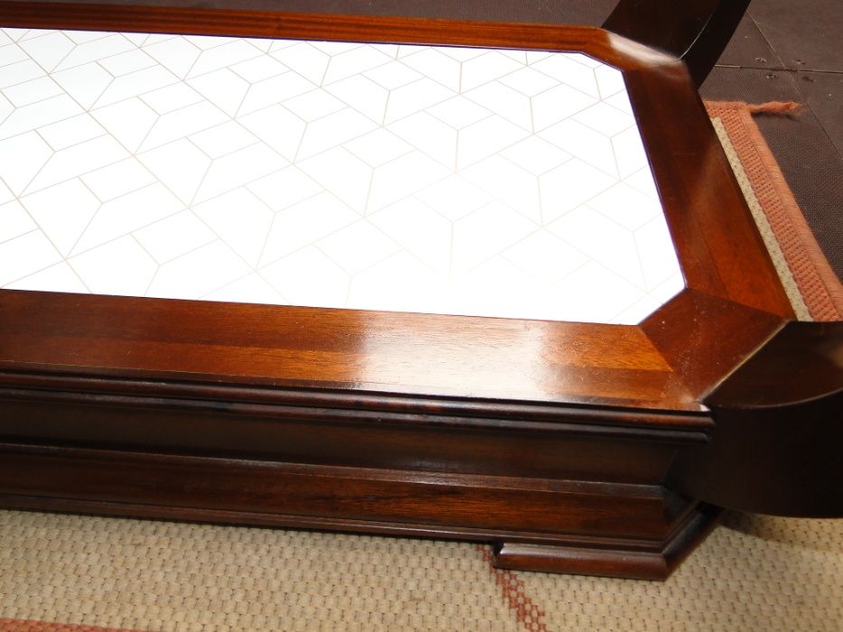 Mesa de centro com duas bases em vidro - óptimo estado