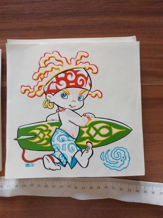 Desenho Menino surfista para decalque tecido