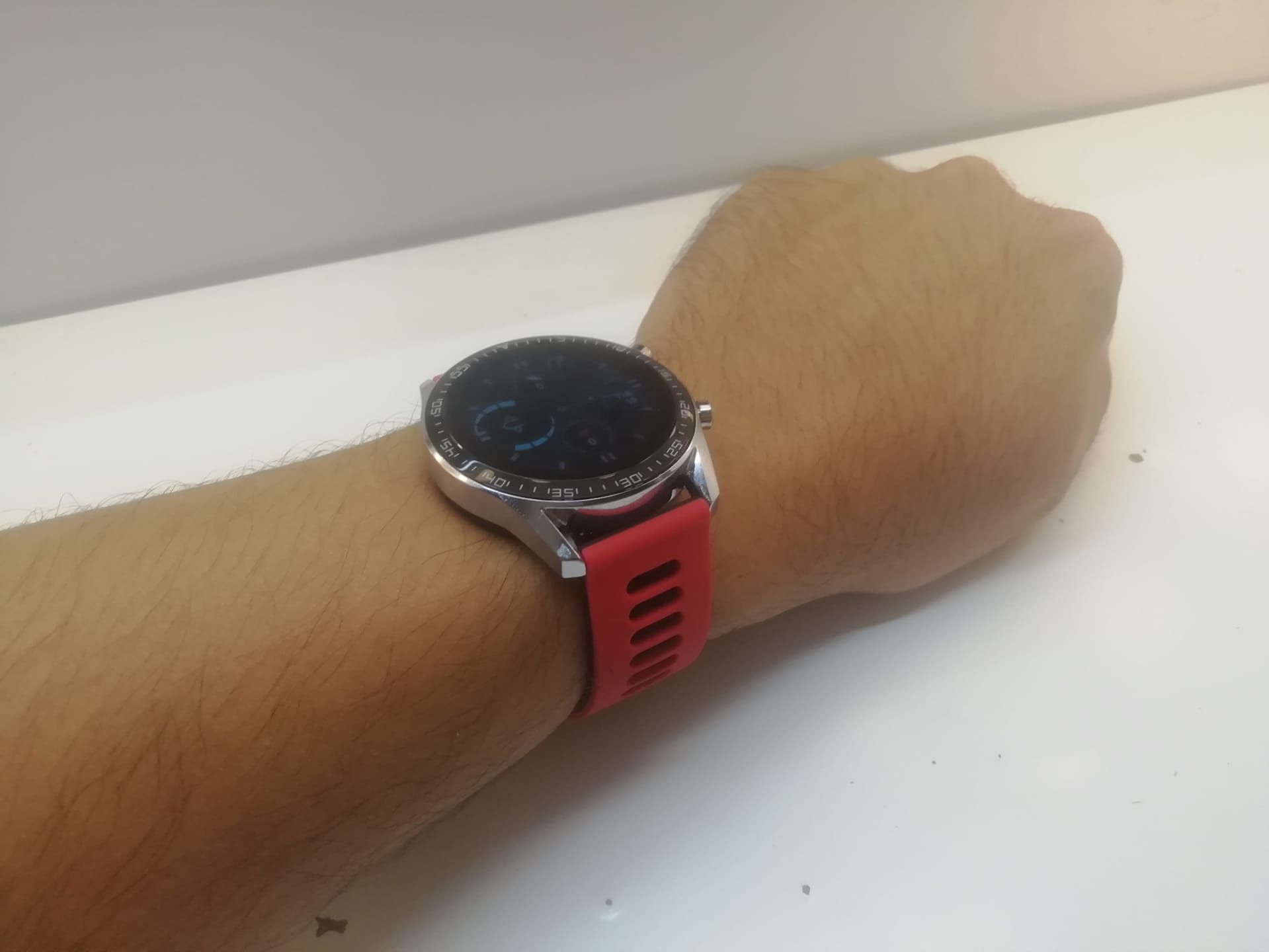 Bracelete 22mm em silicone (Nova) Vermelha e Preta