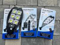 Lampa solarna z panelem solarnym czujnik ruchu zmierzchu pilot 3sztuki
