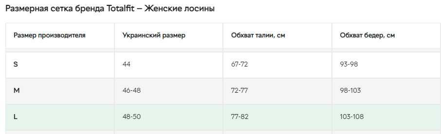 Лосины Супер-Утяжка TOTALFIT размер: L
