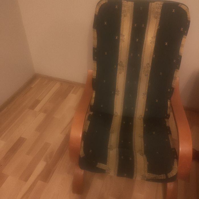 Dwa fotele zielono beżowe