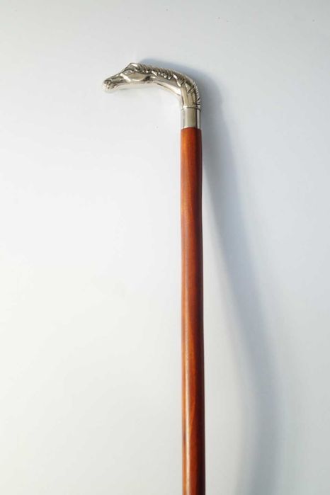 LASKA SPACEROWA koń dekoracyjna chromowa