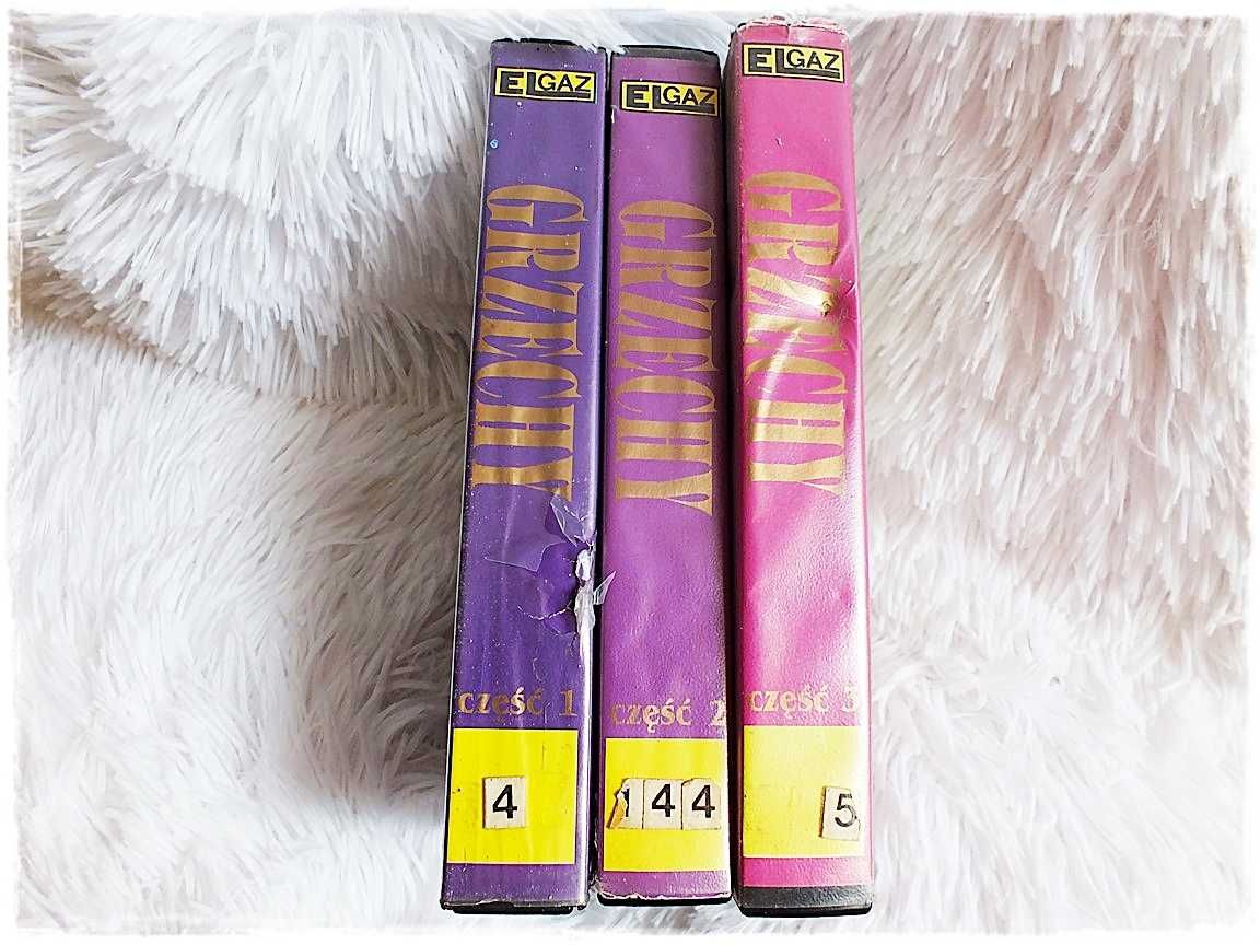 Kasety VHS ''Grzechy'' z Joan Collins Komplet część 1, 2 i 3