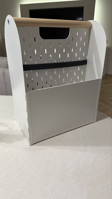Organizer na biurko Ikea Vattenkar bialy metalowy
