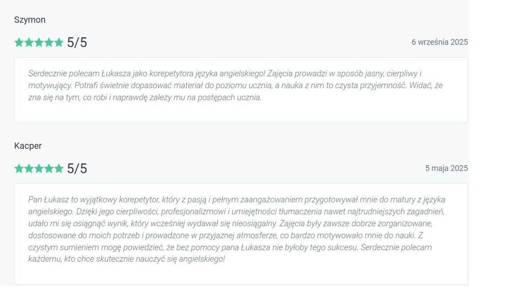 Angielski z ekspertem - 20 lat doświadczenia!