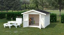 Domek narzędziowy drewniany ogrodowy szopa gospodarczy 2.96x2.96m 28mm