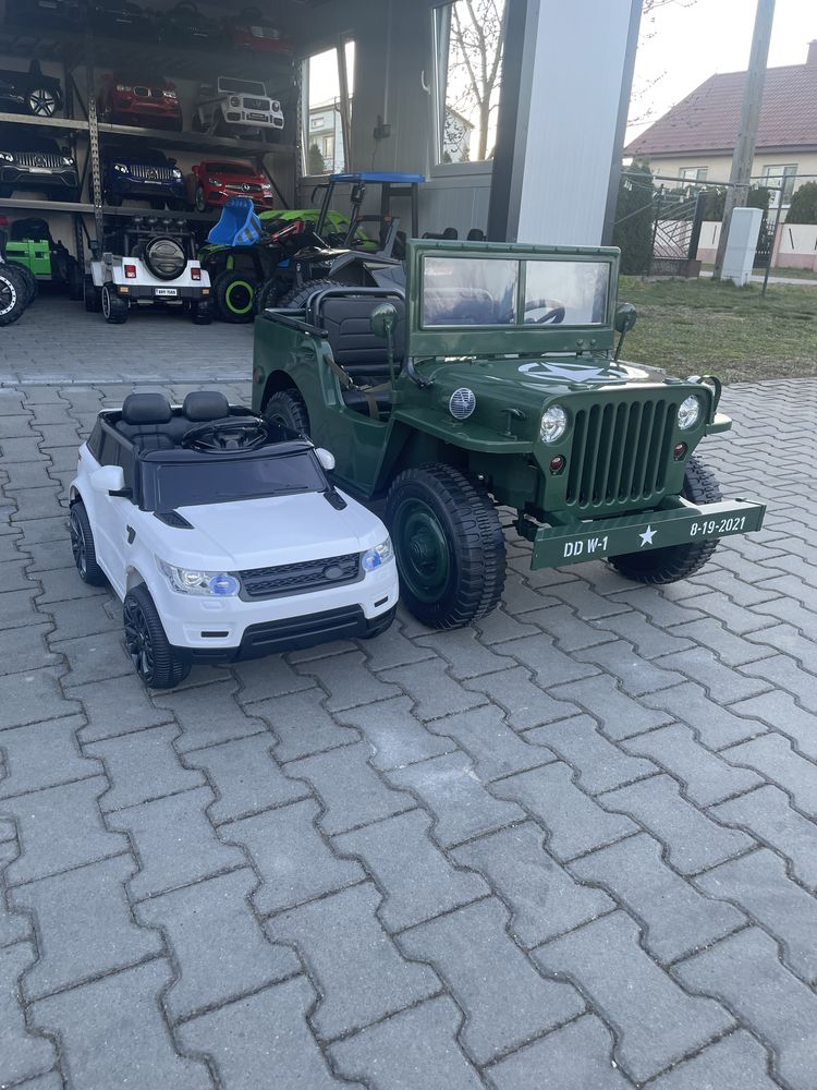 Auto na Akumulator Jeep Wojskowy 3- osobowy Miękkie koła EVA