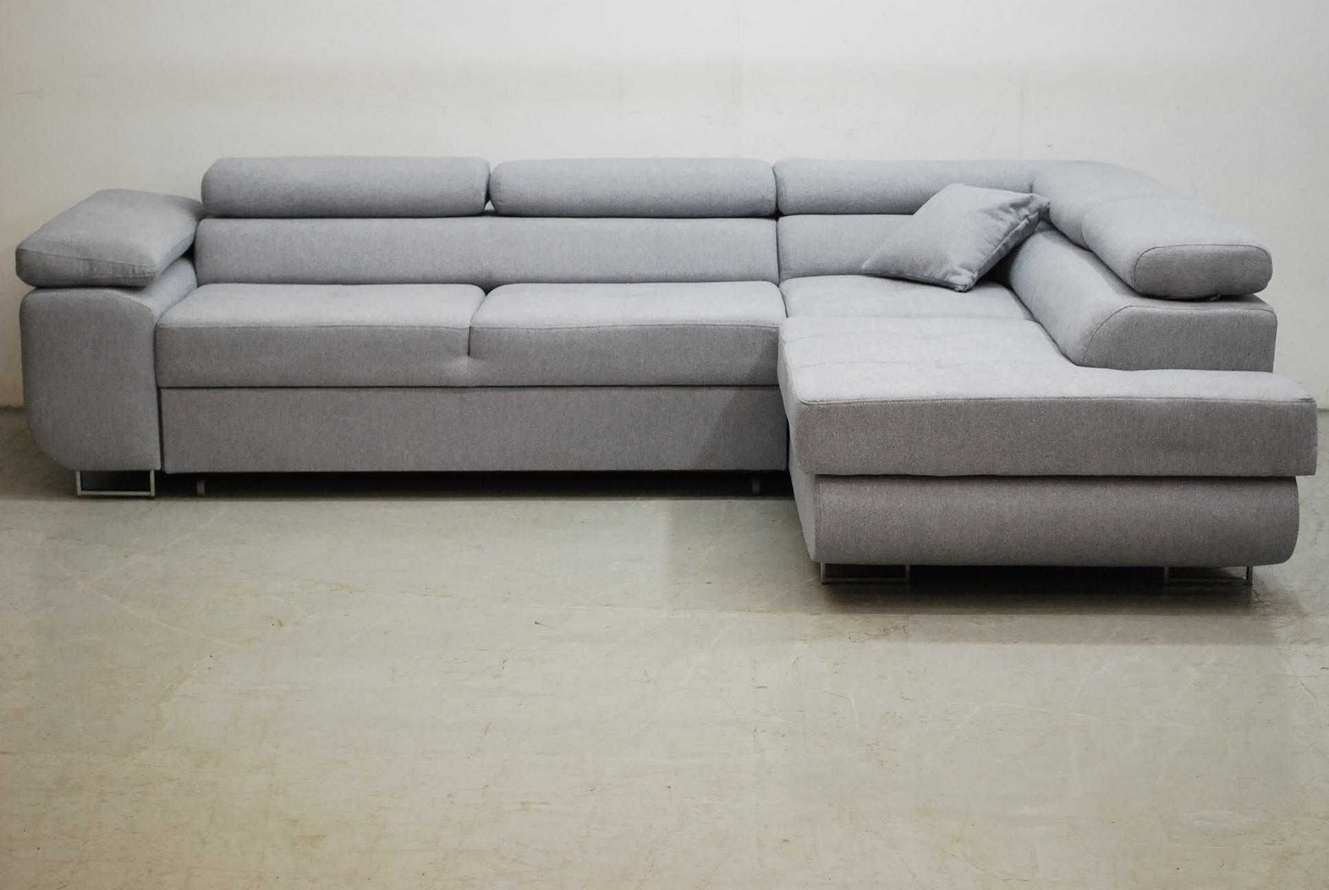 nbw DESIGN NOWOCZESNY narożnik z funkcja spania + pojemnik, sofa tkani