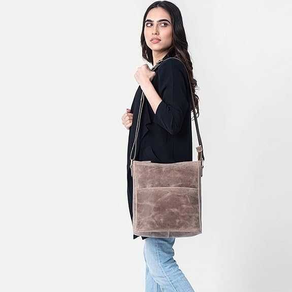 LEABAGS Skórzana torebka damska I Premium