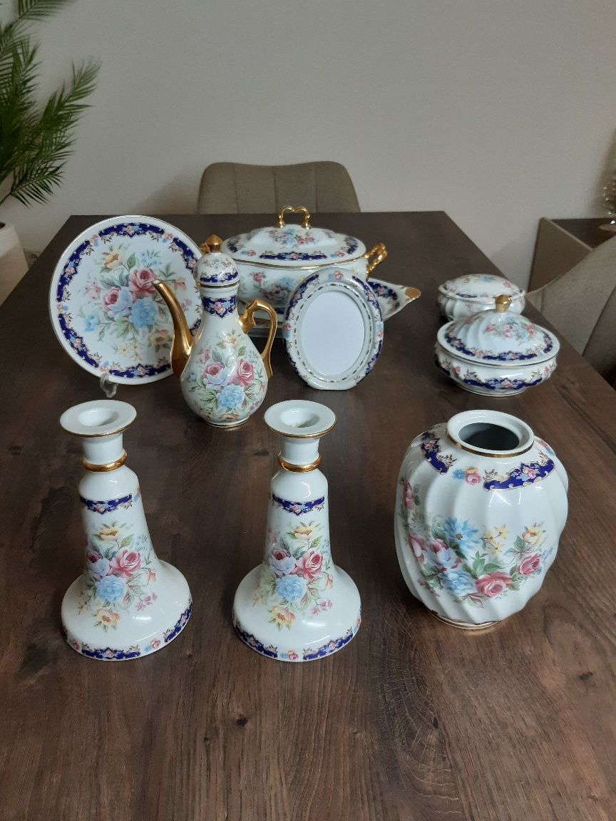 Porcelanas decorativas, conjunto de 10 peças
