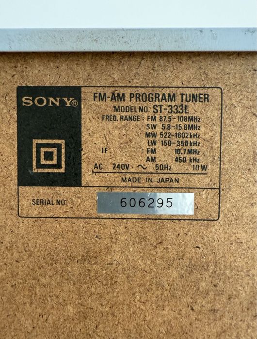 Стерео підсилювач  SONY TA-333 тюнер Sony ST-333 не ресівер