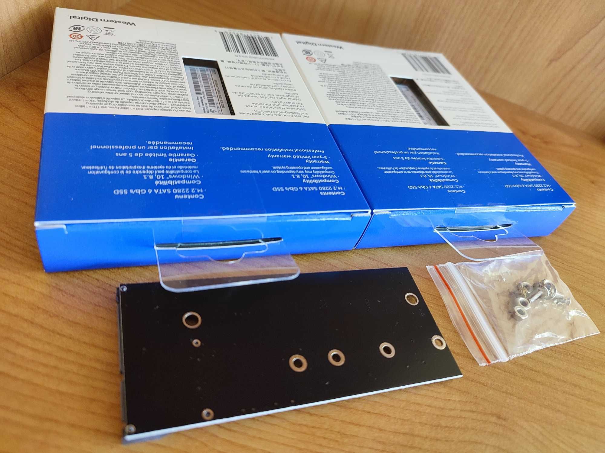 Dwa dyski WD Blue SATA SSD 2TB. M.2 SATA. Nowe. +GRATISY