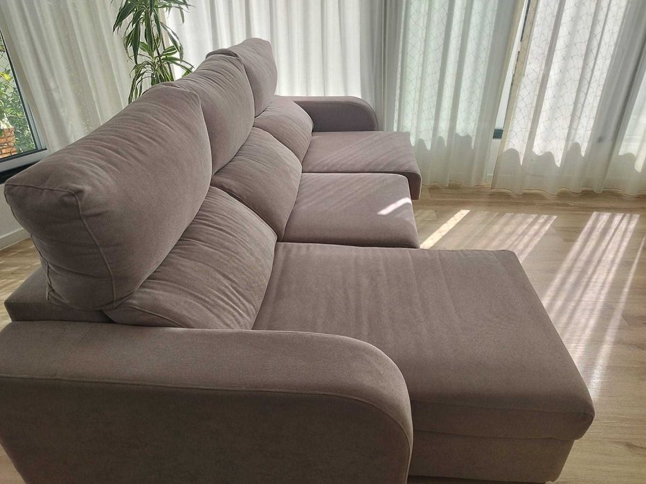 Sofá 3 lugares com chaise longue