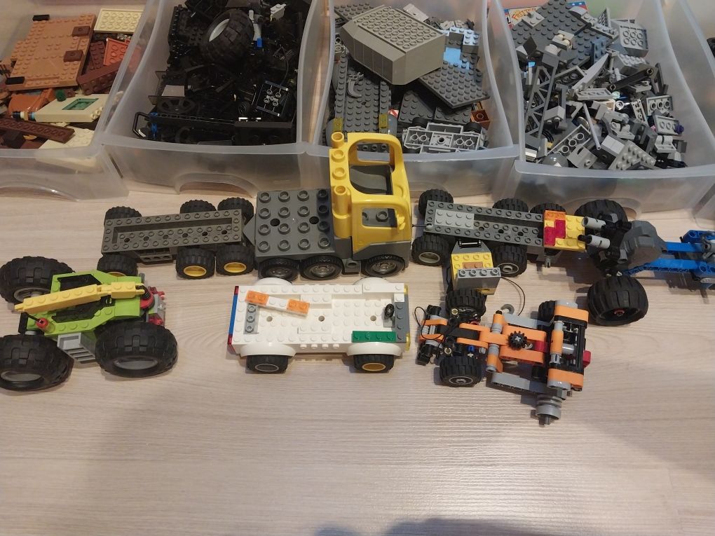 Lego 4kg, klocki, figurki, koła, pojazdy
