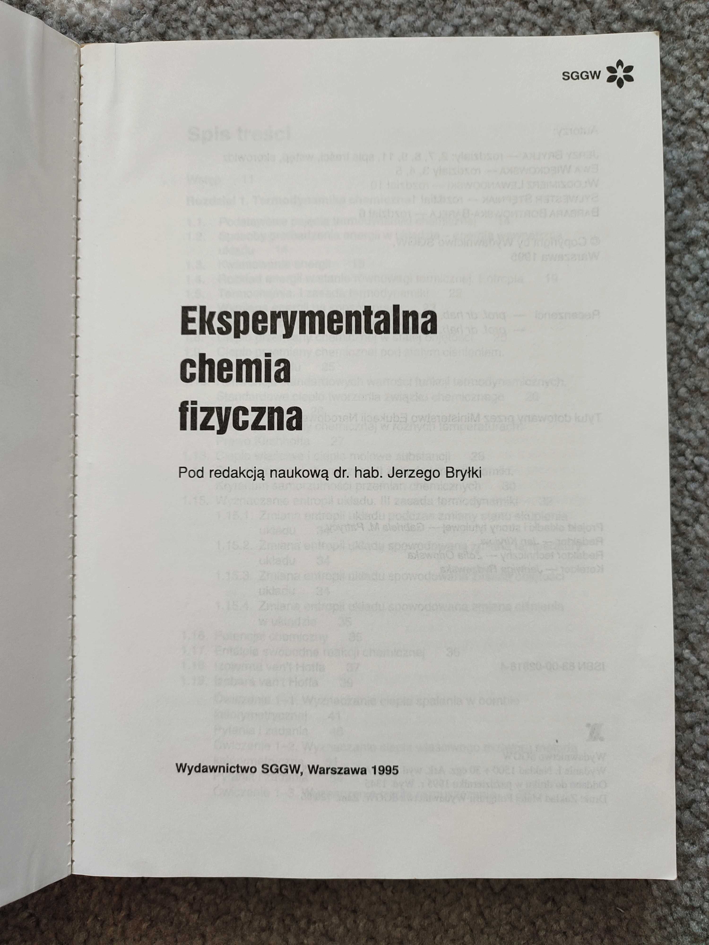 Eksperymentalna chemia fizyczna SGGW Bryłka