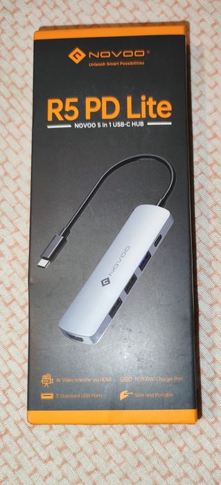 Novoo hub adapter USB c HDMI 5w1