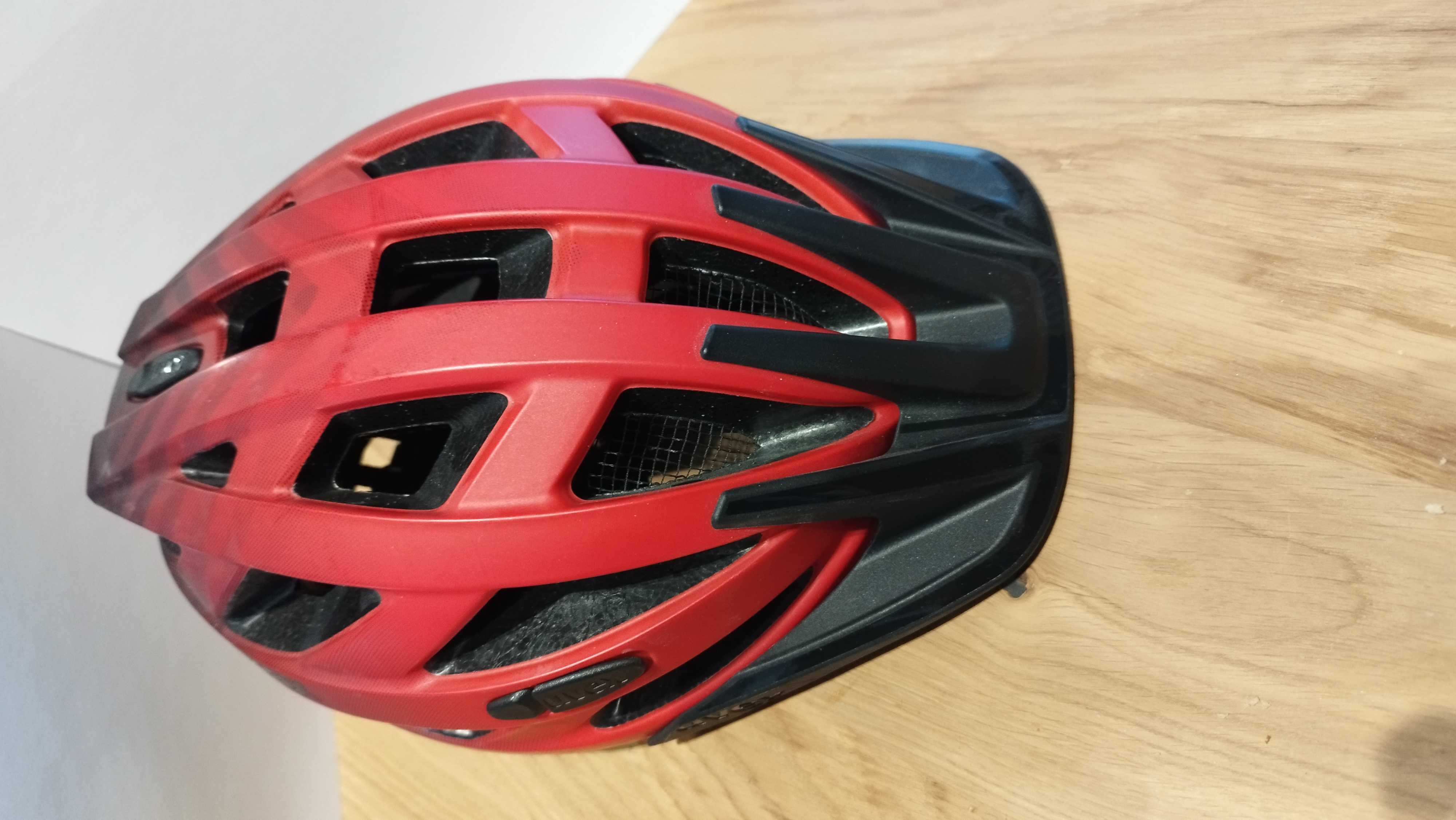 Kask rowerowy Uvex I-vo CC (L,56-60cm), czerwono-czarny