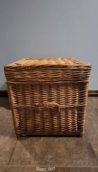 Skrzynia kufer wiklinowy duży 70x43x41