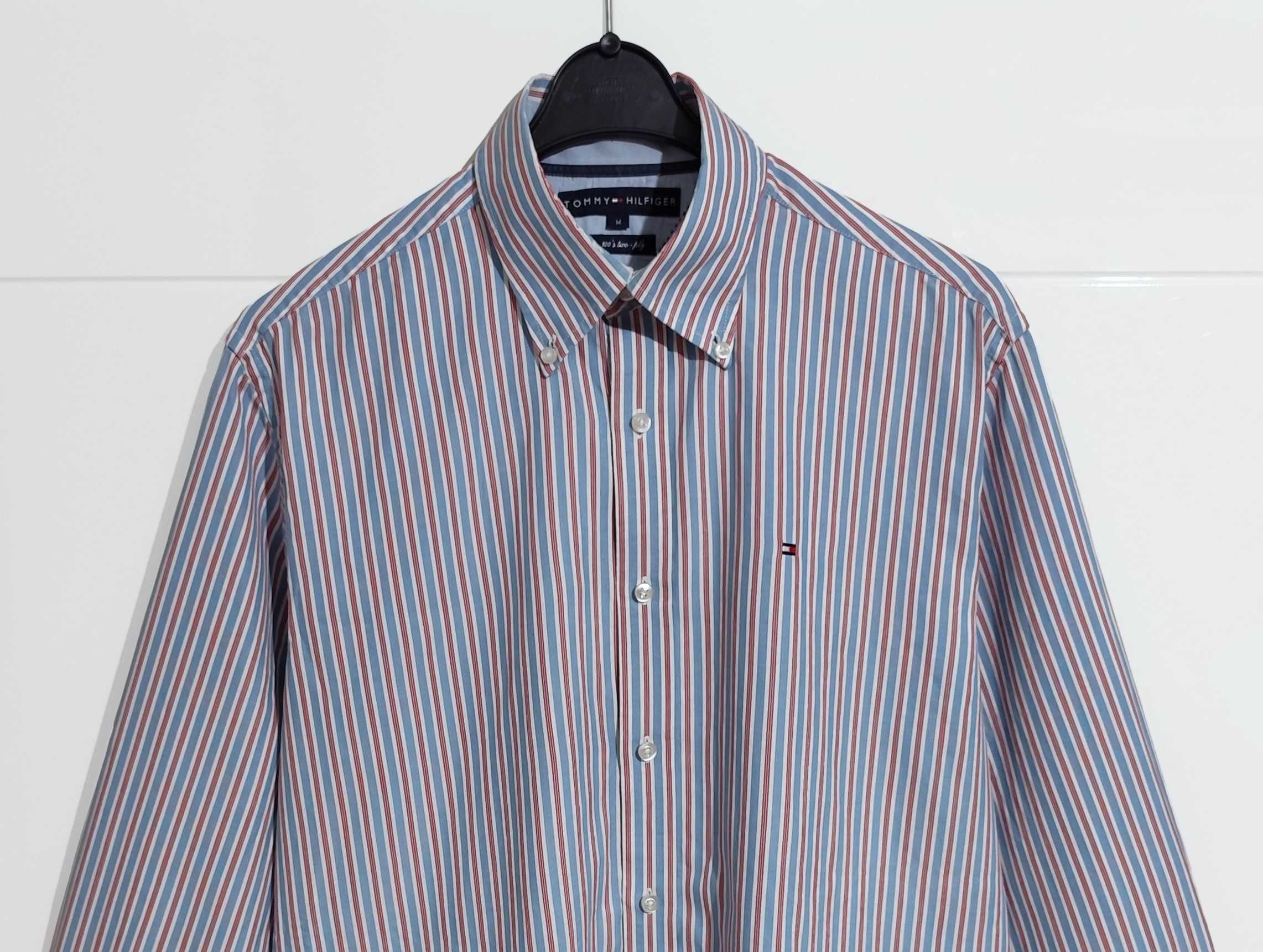 Męska Koszula W Paski Bawełniana Tommy Hilfiger |R. M