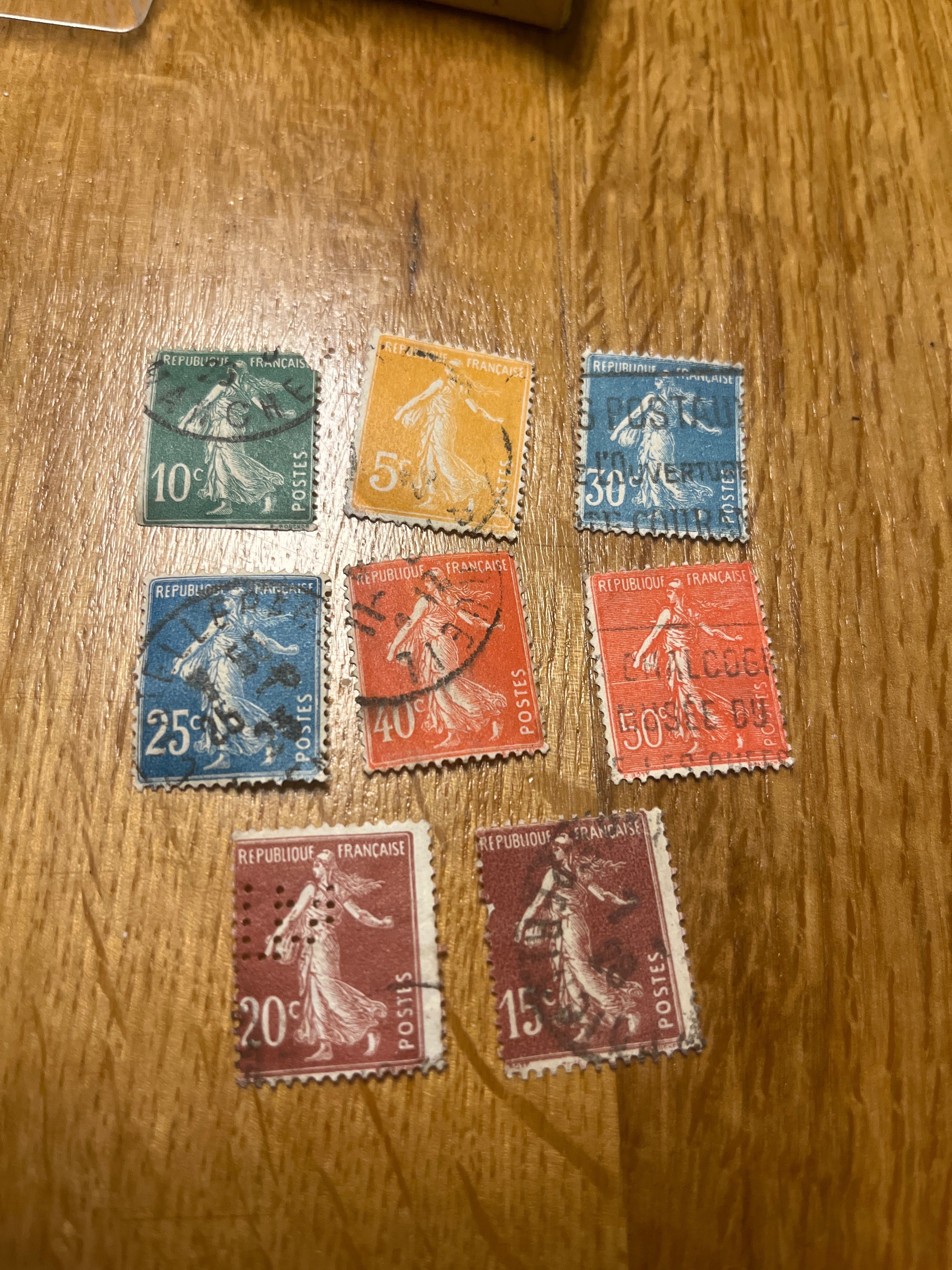 Coleção de selos França Semeuse