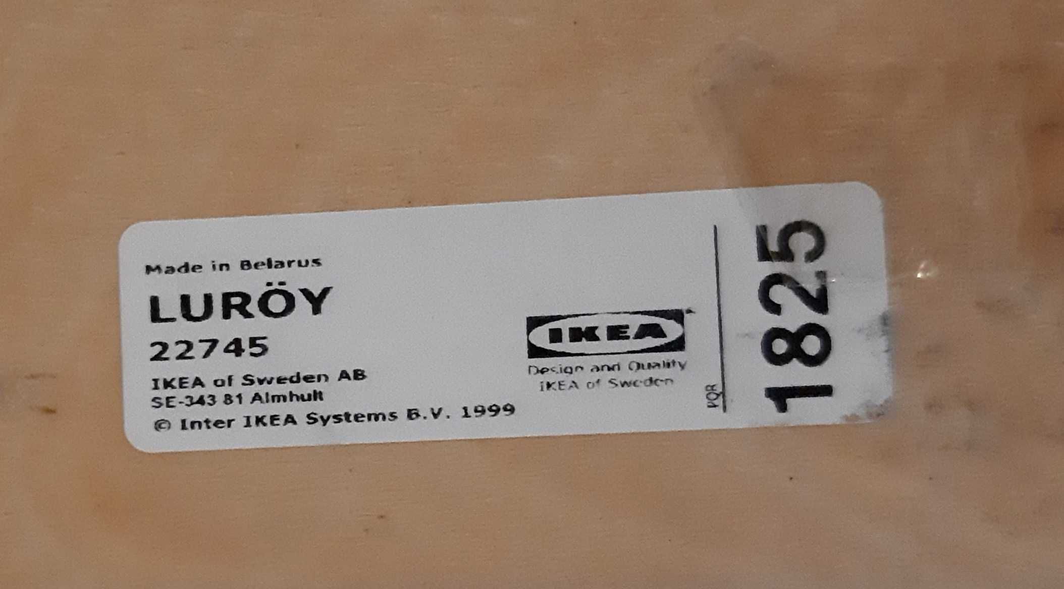 Cama de criança IKEA KRITTER + colchão UNDERLIG + estrado LÜROY
