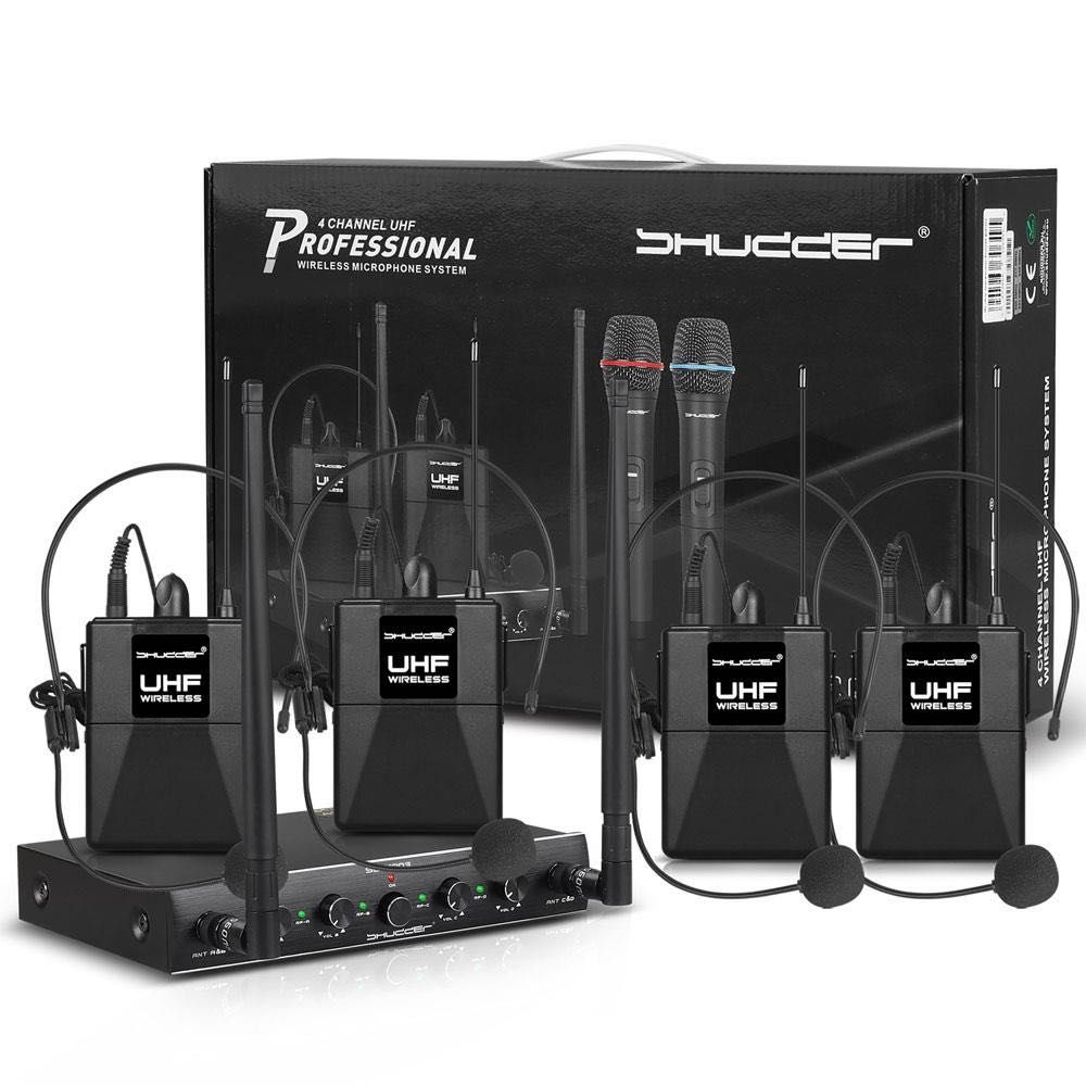 Mikrofony bezprzewodowe Shudder SDR1004 4 mikroporty typu bodypack