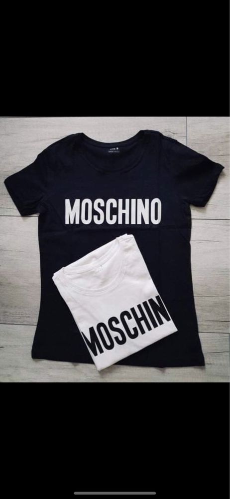 Koszulki damskie i męskie Moschino S M L XL XXL