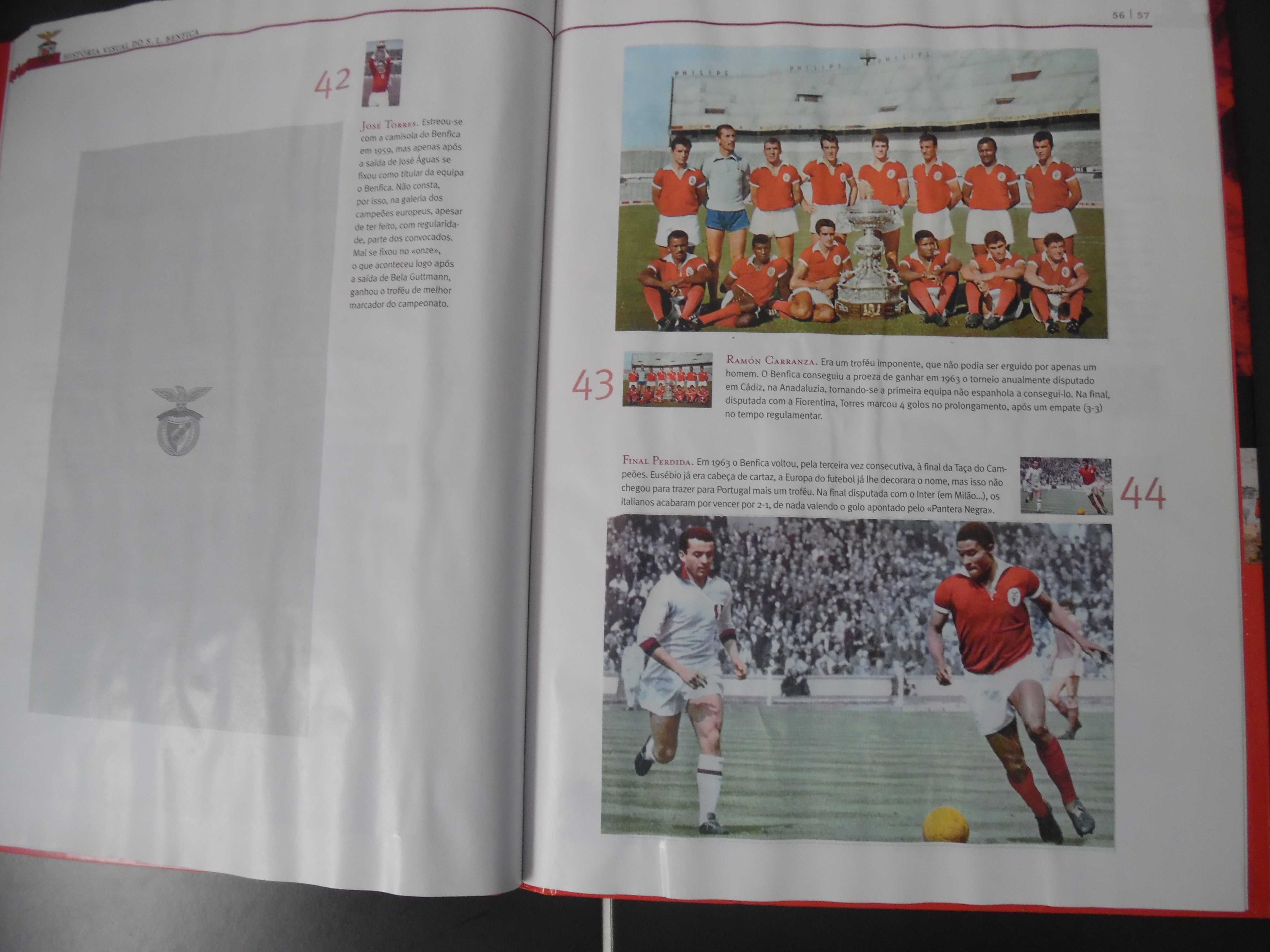 Livro História Visual do S.L. Benfica muito ilustrado. Clássicos.