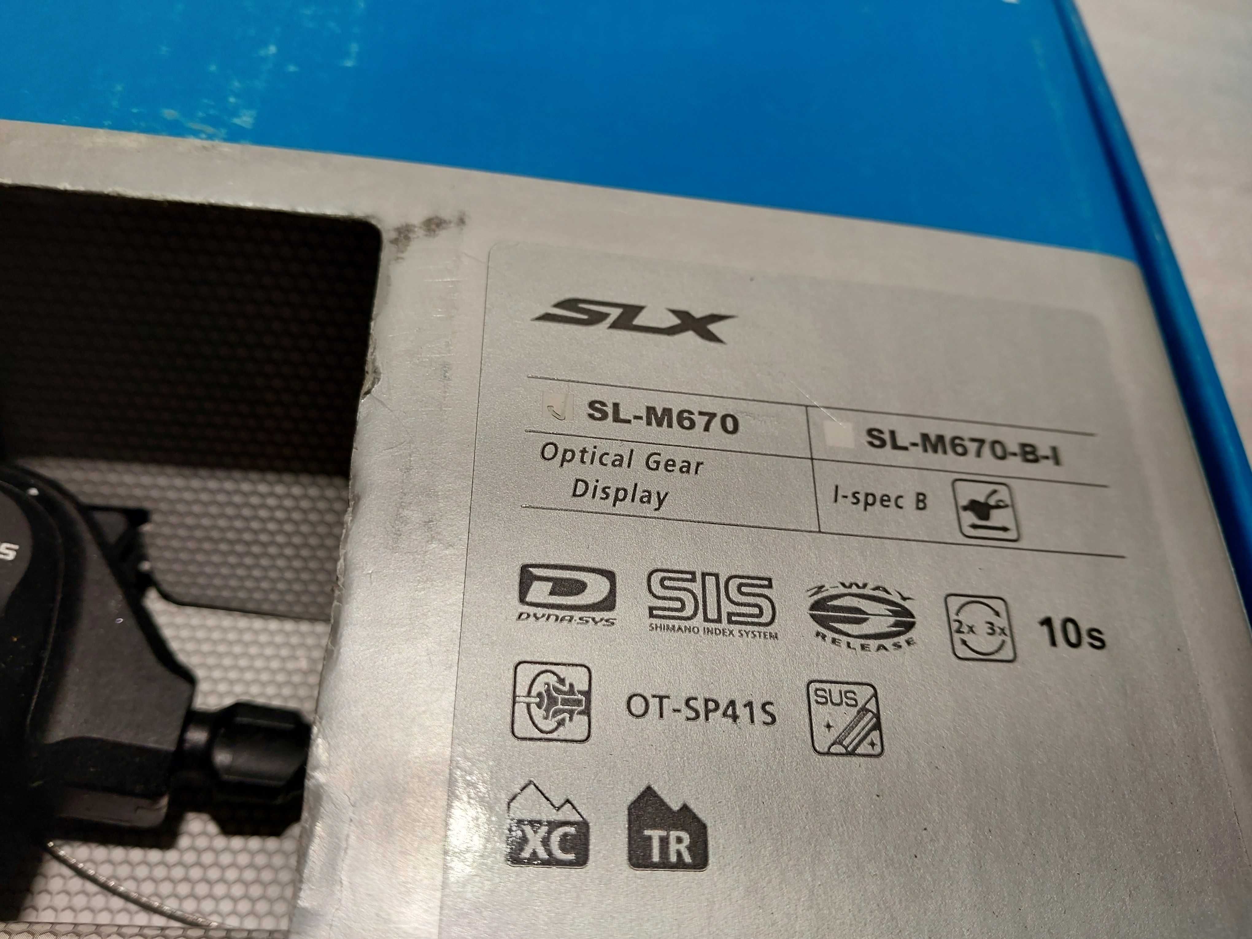 Manetka Zmiany Biegów Shimano SLX 2/3 speed SL-M670 Lewa