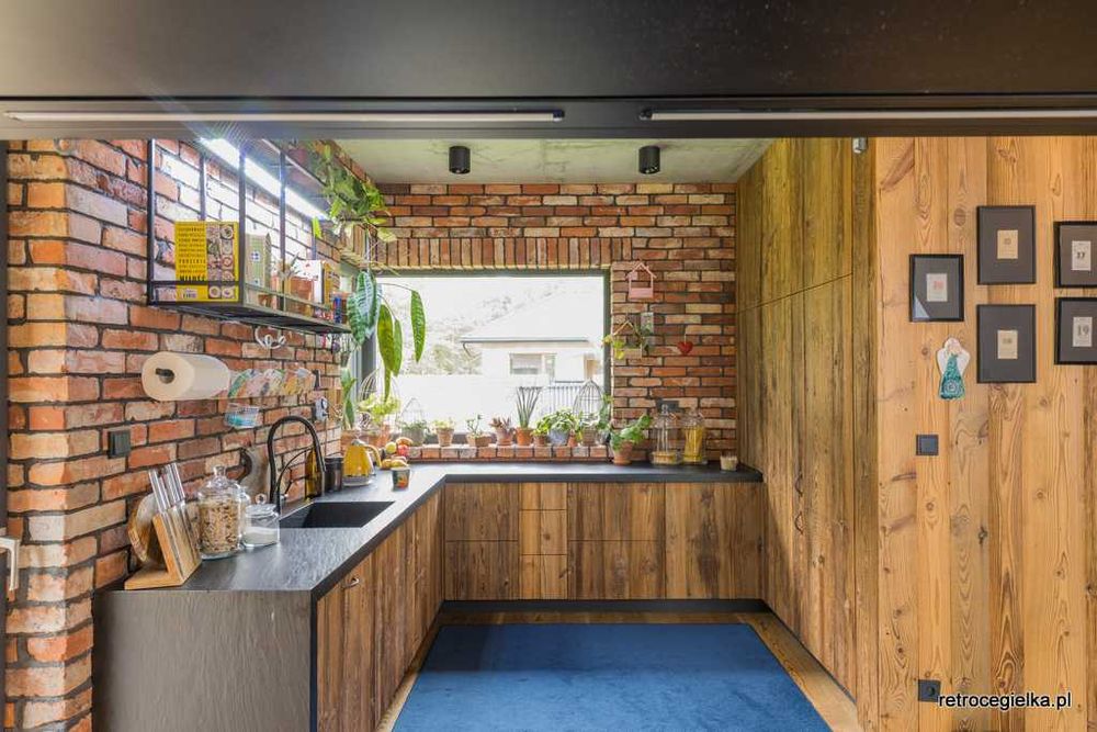 Fronty kuchenne ze starego drewna – usłojenie równoległe