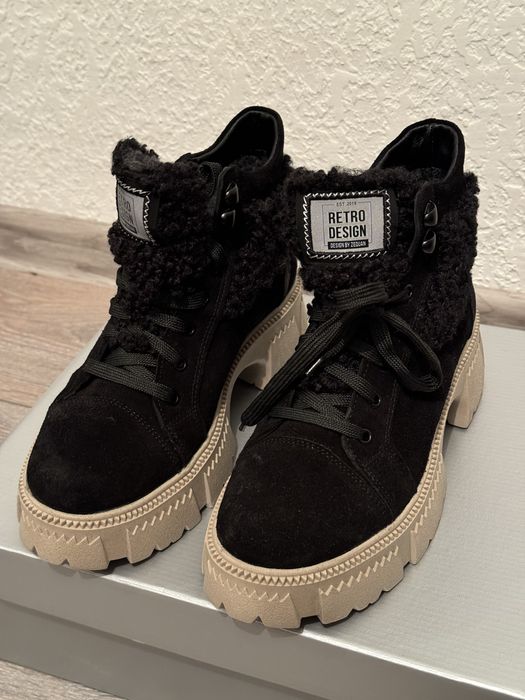 Женские зимние ботинки (замш, мех)