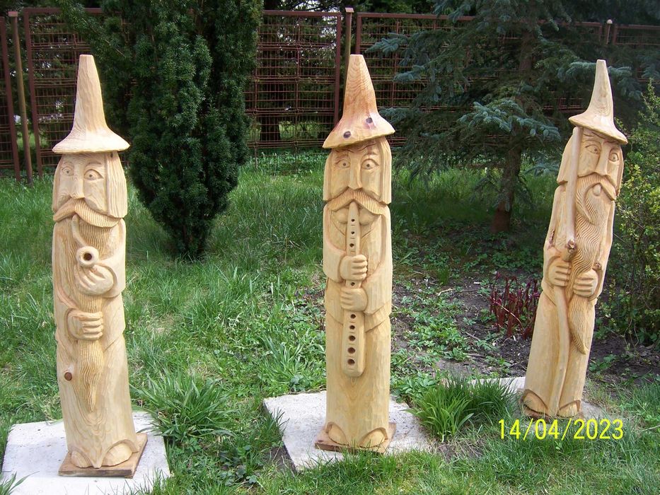 Rzeźby Ogrodowe Z Drewna , Dekoracje Ogrodowe