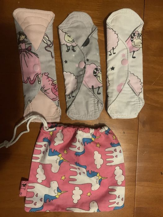 Wkladki bawelniane eko  3szt i woreczek