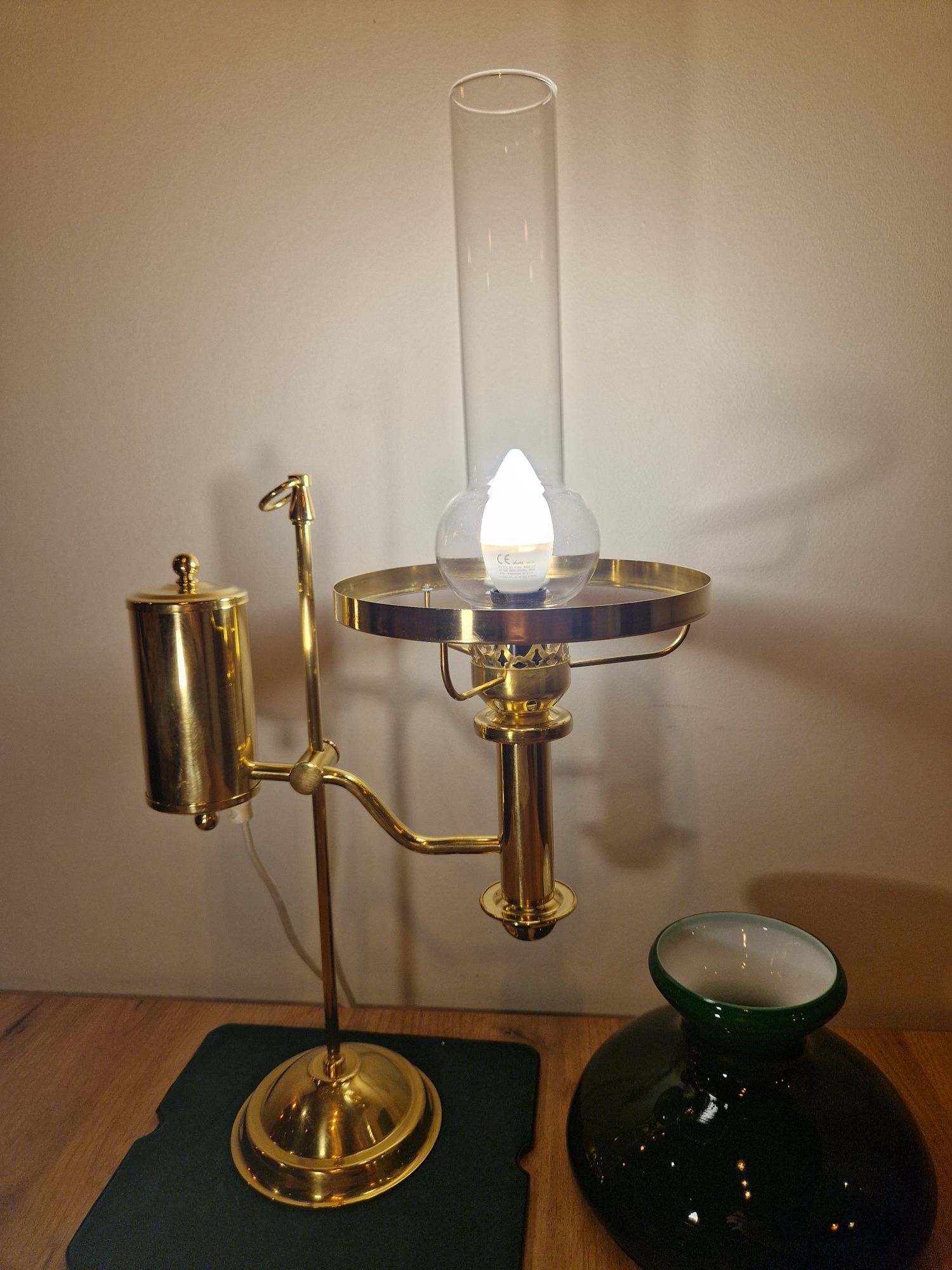 Mosiężna Lampa gabinetowa