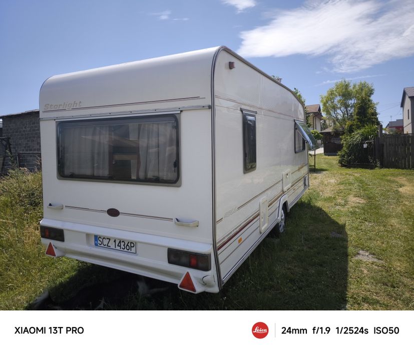 Przyczepa kempingowa kat B Sterling 500L DMC 1050kg 5 osobowa zamiana