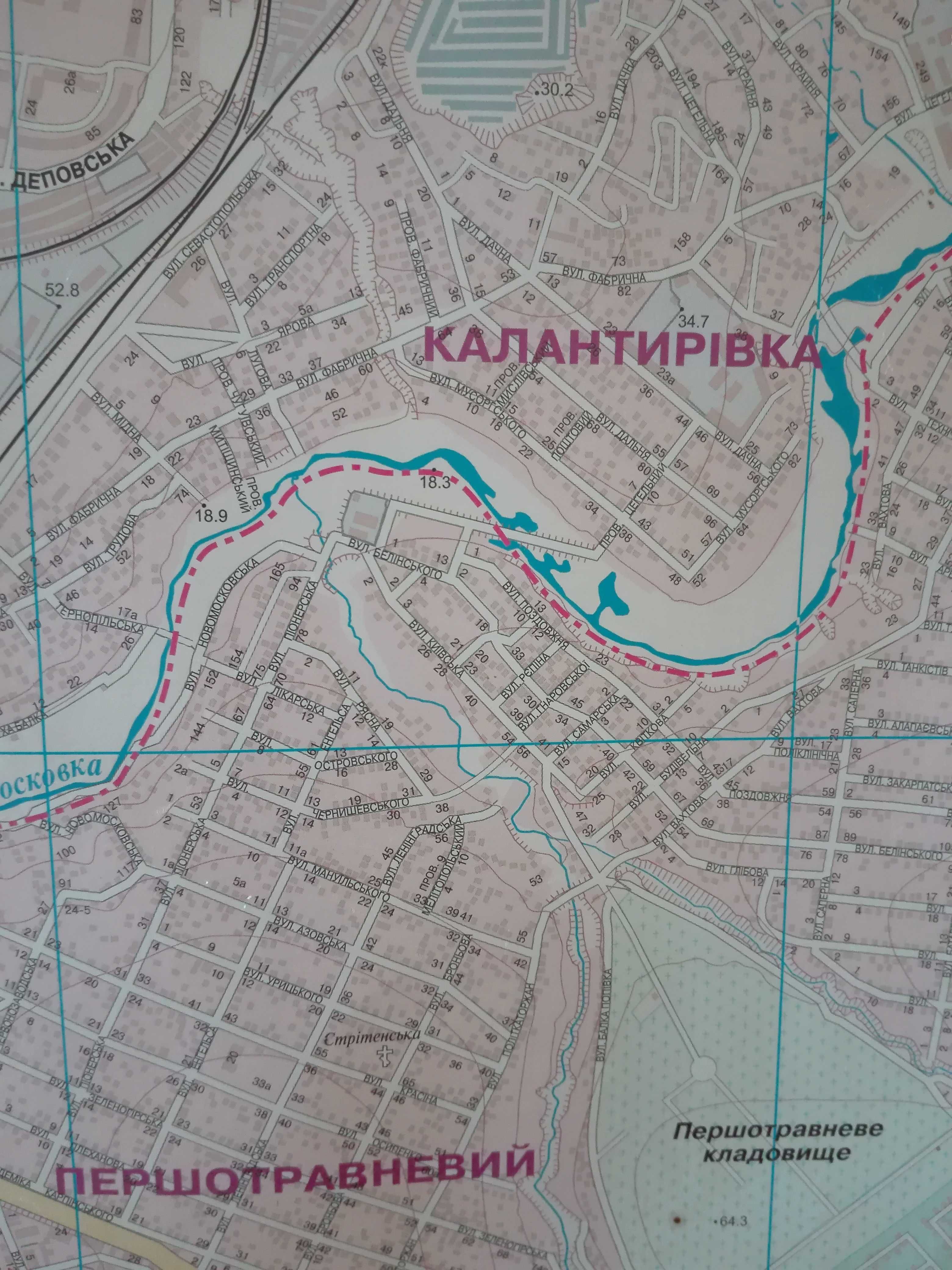 Настенная карта Запорожья