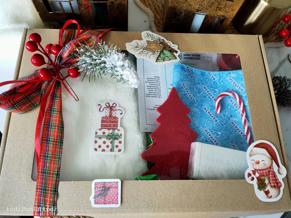 Rękawica biała sunbeam mydełko Raypath na Święta