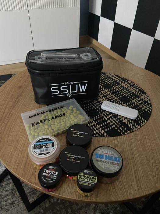 przynęty (dumbellsy oraz kulki) wędkarskie+torba