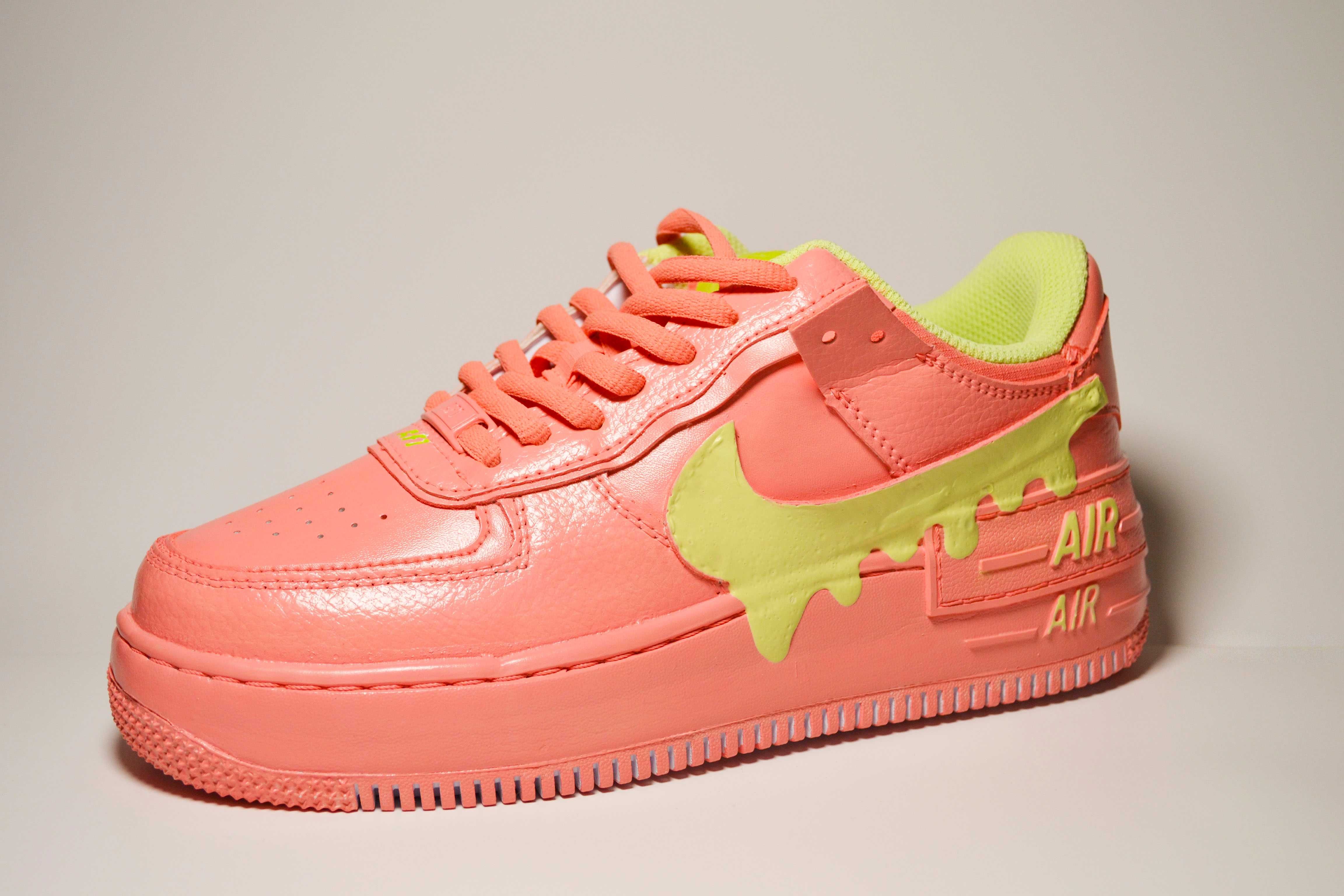 Air Force 1 Shadow Pink Custom кастомные кроссовки женские