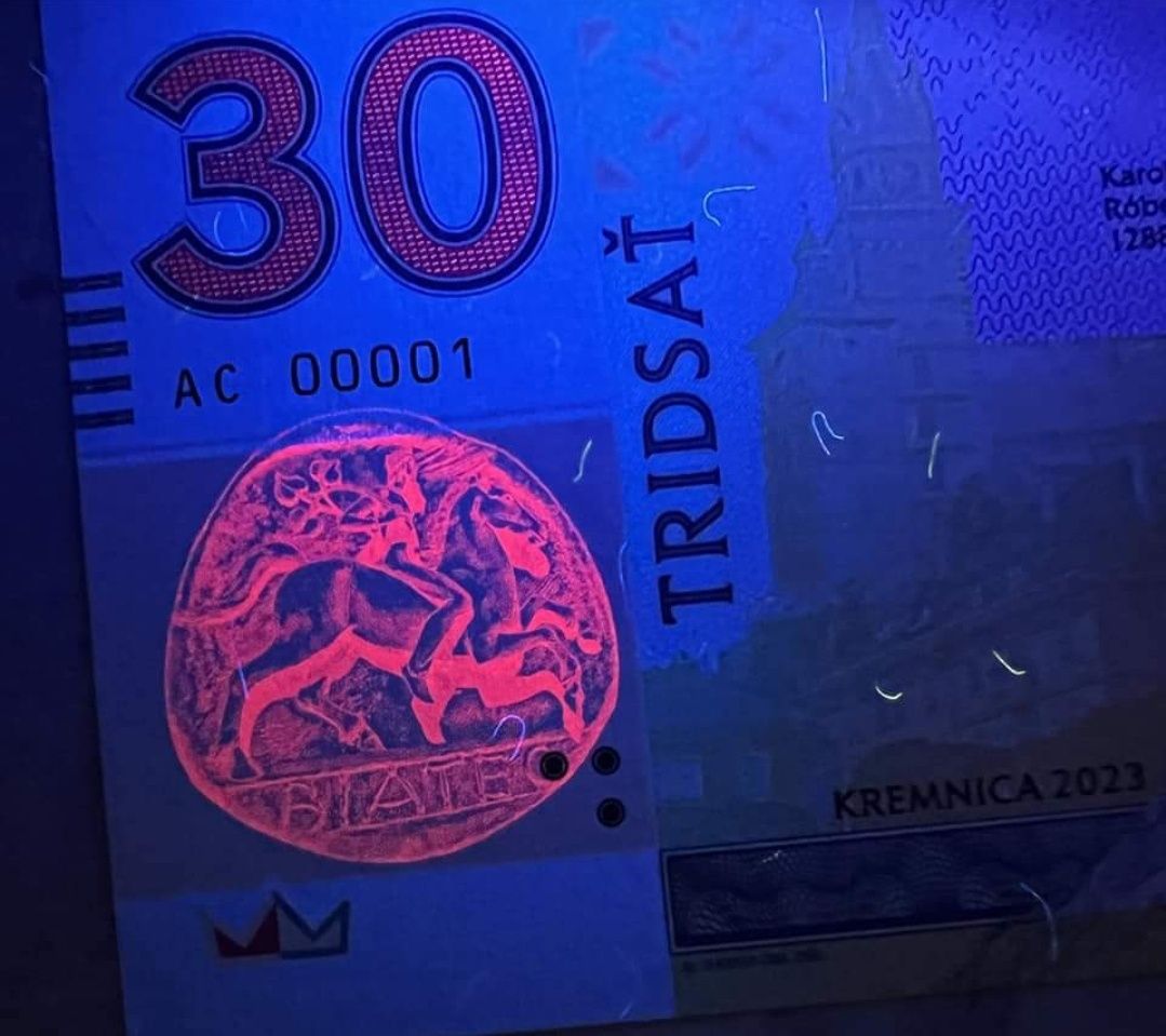 Bankot NOWOŚĆ 30 koron Karol I od Matej Gábryšia