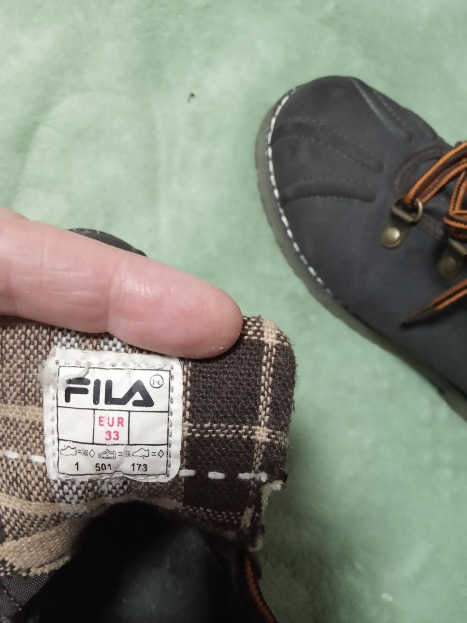 Продам ботинки FILA, демисезонные, мальчик, р.35