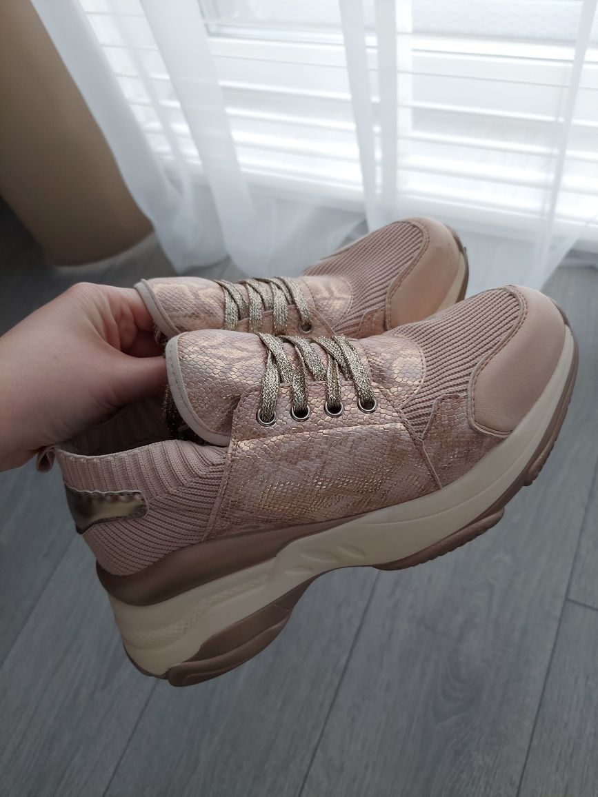 Sneakersy rose gold 38